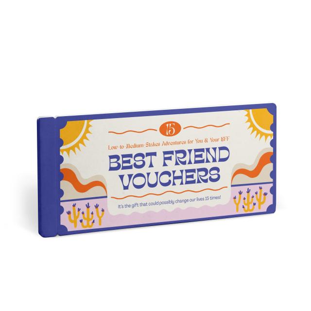 Best Friend Vouchers, BFF Gift Coupons, Book of 15 Perforated Vouchers